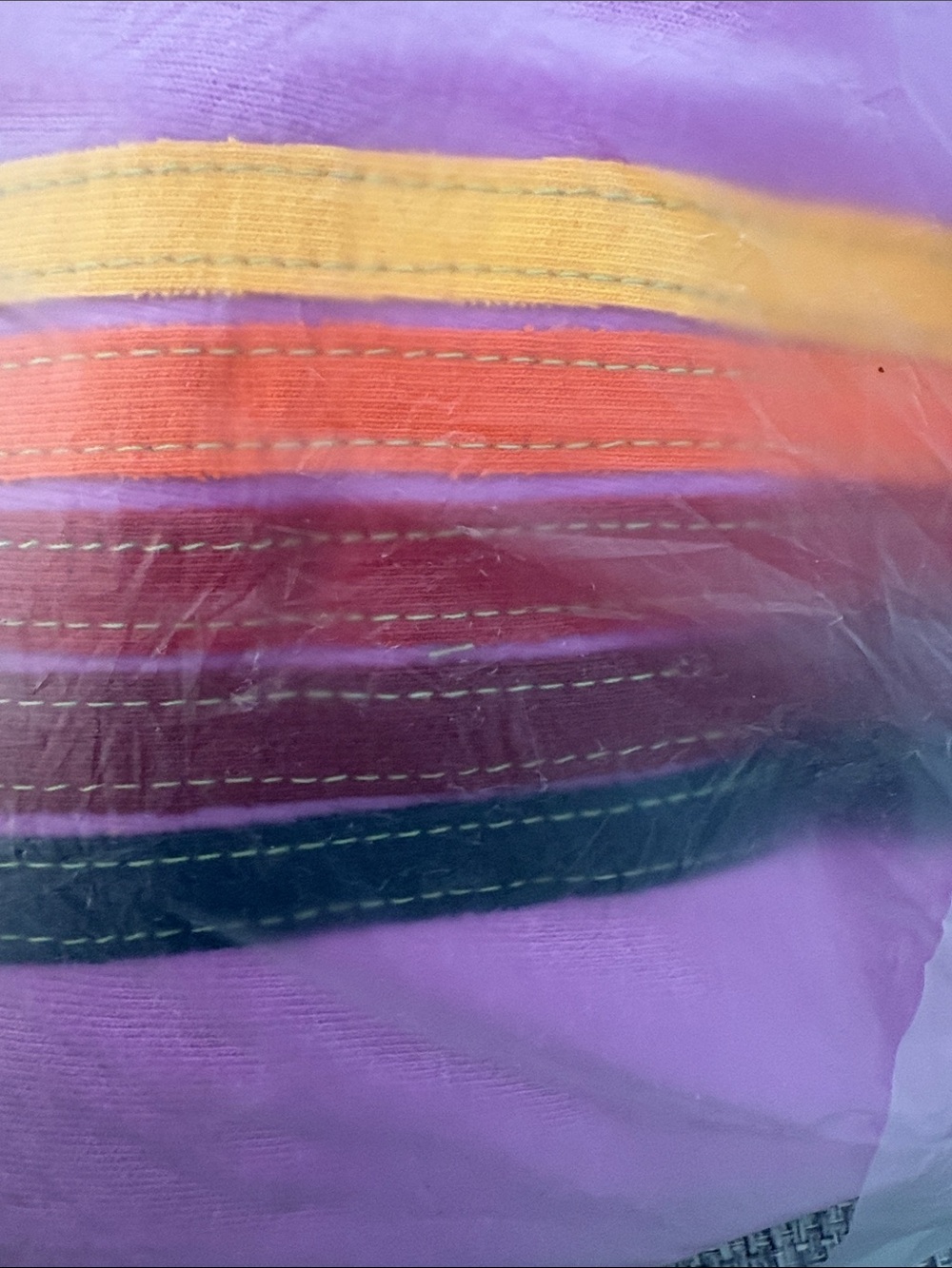 Aviator Nation Girls Purple Rainbow Stripe Hoodie & Jogger Set - Picture 5 of 5